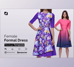 Download Female Formal Dress Mockup CreativeMarket-5142741 (PSD)