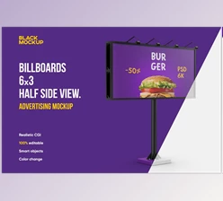 Download Billboard 6×3 Mockup CreativeMarket-5529294 (PSD)