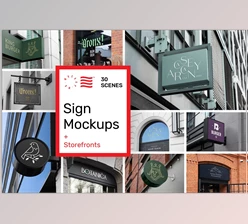 Download Sign Mockups and Storefront Mockups CreativeMarket-5628951 (PSD, JPG)