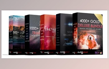 Download StudioPlanet - 4000+ Gold Deluxe Bundle <span class='badge badge-warning'>Collection</span> (Transitions, LUTS, Overlays, Sounds Effects)