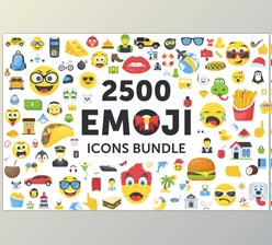 2500 Emoji Icons Bundle - PS (CreativeMarket - 2065490)