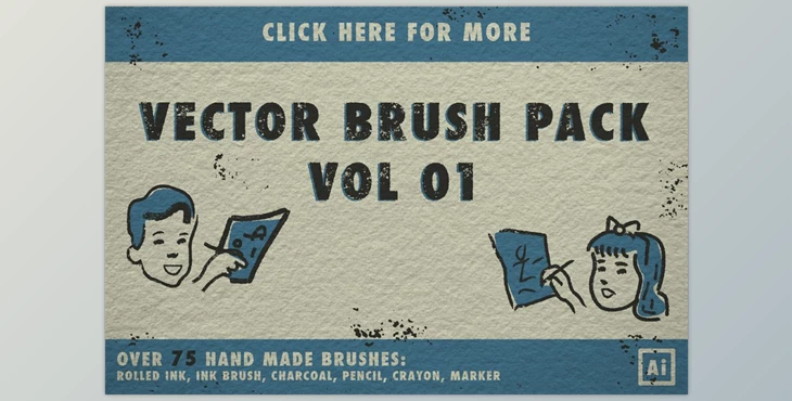 Download Vector Brush Pack Vol 01 CreativeMarket-104379 (AI, PNG)