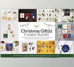 Download X-mas Gift Creator Bundle Mock-ups CreativeMarket-4419674 (PSD)