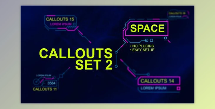 Download Callouts set 2 space (Videohive  24318176) - AE Project