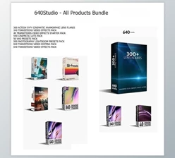 Download 640Studio – All Products Bundle (Transtions Video, Vhs Presets, Lens Flares, Photography Preset, Cinematic Luts)