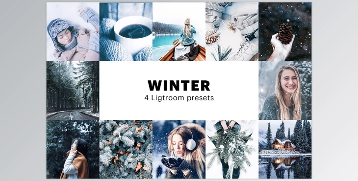 Download 4 Winter Lightroom Presets CreativeMarket-5627706 (XMP, DNG, PDF, PNG)