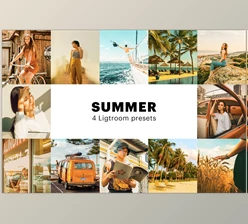 Download 4 Summer Lightroom Presets CreativeMarket-5627714 (XMP, DNG, PDF, PNG)
