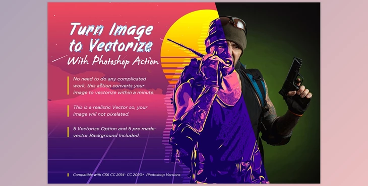 Download Vector your Image With Photoshop CreativeMarket-5003258 (ATN, PDF, PAT, PSD)