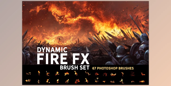 Download Dynamic Fire FX Brush Set CreativeMarket-5273461 (PSD, ABR)