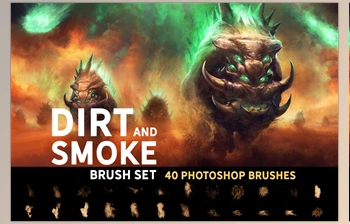 Download Dirt and <span class='badge badge-warning'>Smoke</span> <span class='badge badge-warning'>Photoshop</span> Brush Set CreativeMarket-5273486 (ABR)