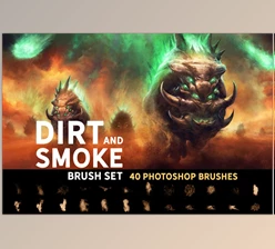 Download Dirt and Smoke Photoshop Brush Set CreativeMarket-5273486 (ABR)