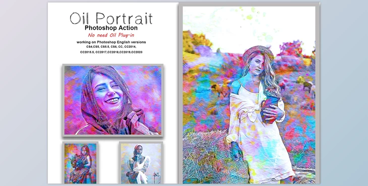 Download Oil Portrait Photoshop Action CreativeMarket-5413622 (ATN, PAT)