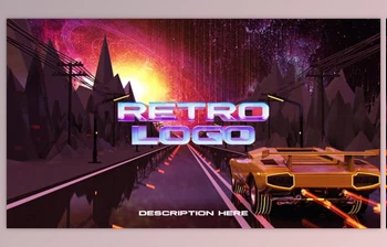 Retro Wave <span class='badge badge-warning'>Motion</span> Logo (Videohive 26456292)