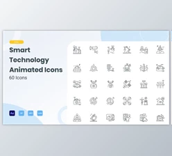 Download Animated Smart Technology Line Icons (Videohive 29704146) - AE Project
