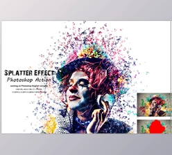 Download Splatter Effect Photoshop Action CreativeMarket-5409262 (ABR, PAT, ATN)