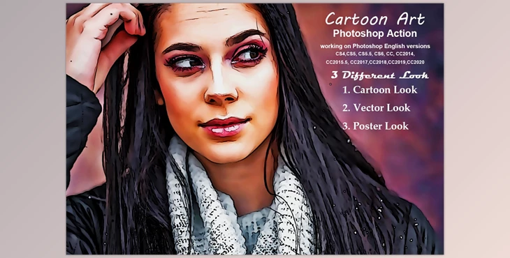 Download Cartoon Art Photoshop Action CreativeMarket-5421572 (ATN)