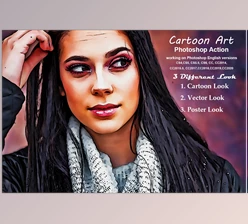 Download Cartoon Art Photoshop Action CreativeMarket-5421572 (ATN)