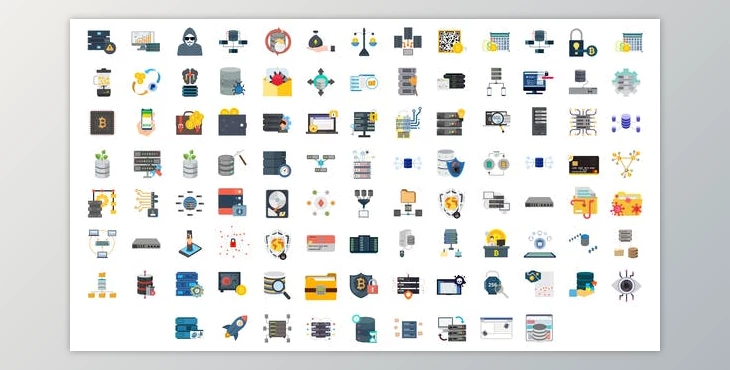 Download 100 Cyber Security & Database Icons (Videohive 29767048) - AE Project