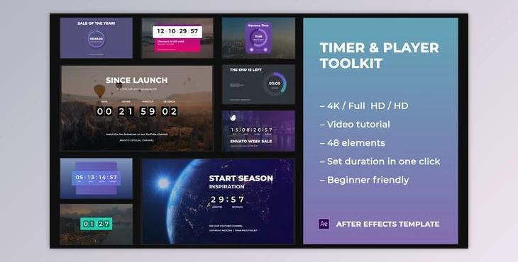 Download Timer & Player Toolkit (Videohive 29348295) - AE Project