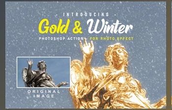 Download Gold And Snow Action // Winter <span class='badge badge-warning'>CreativeMarket-5623902</span> (ATN)