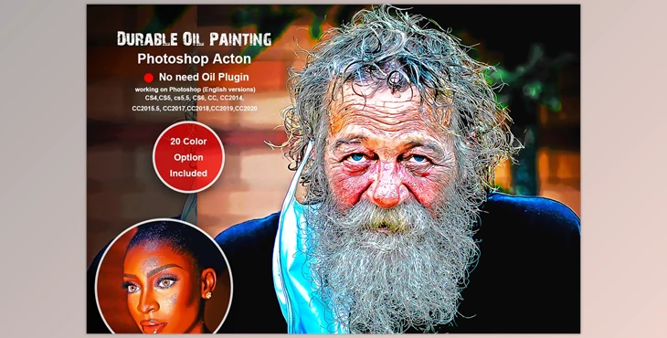 Download Durable Oil Painting PS Action CreativeMarket-5475013 (ATN)