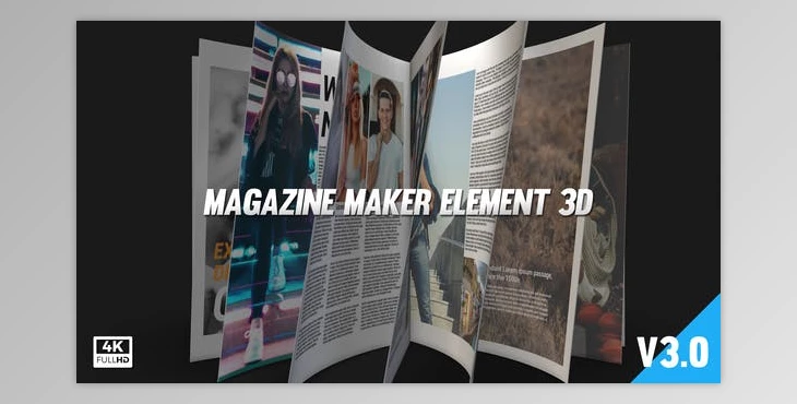 Download Magazine Maker Element 3D V3 (Videohive 19627387) - AE Project