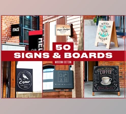 Download 50 Signs & Boards Mockups CreativeMarket-5538161 (JPG, PSD)