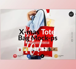 Download Xmas Tote Bag Mock-ups CreativeMarket-5707013 (PSD, JPG)
