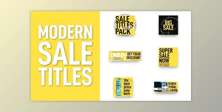 Download Modern Sale Titles (Motionarray 833724) - AE Project