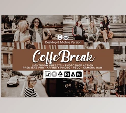 Download Coffee Break Presets CreativeMarket-5689372 (LRTEMPLATE, XMP, DNG, PDF, ATN) - Mobile And Desktop