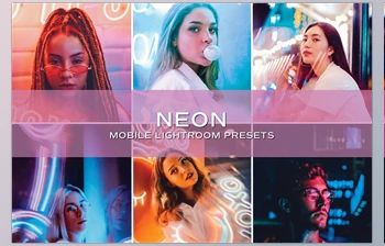 Download 5 Neon Lightroom Presets <span class='badge badge-warning'>CreativeMarket-5699082</span> (DNG, XMP) - Mobile And Desktop