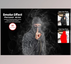 Download Smoke Effect Photoshop Action CreativeMarket-5583653 (ATN, ABR)
