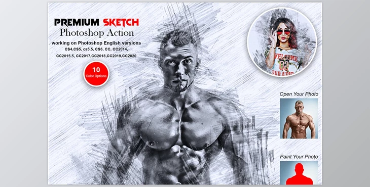 Download Premium Sketch Photoshop Action CM-5571177 (PAT, PDF, ATN, ABR)