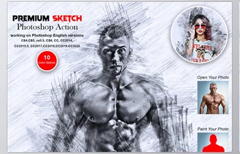 Download Premium Sketch Photoshop Action <span class='badge badge-warning'>CM-5571177</span> (PAT, PDF, ATN, ABR)