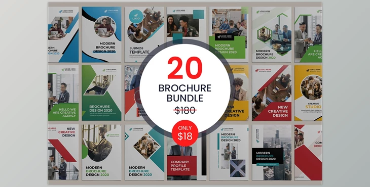 Download 20 Bi-fold Brochure Template Bundle CreativeMarket-5487372 (PSD)