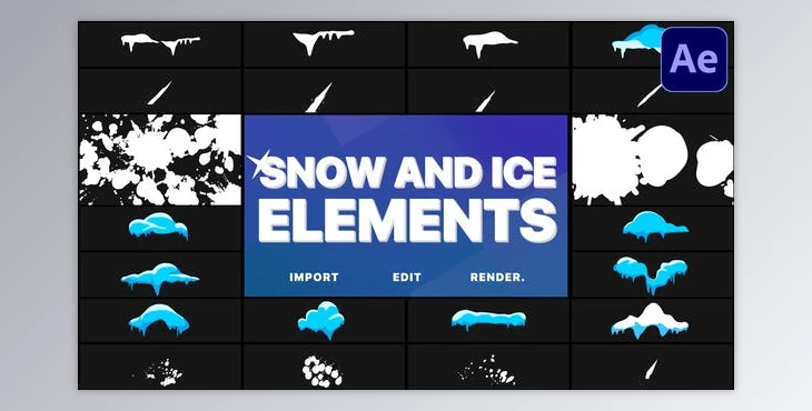 Download Snow And Ice Elements | After Effects (V 29779680) - AE Project
