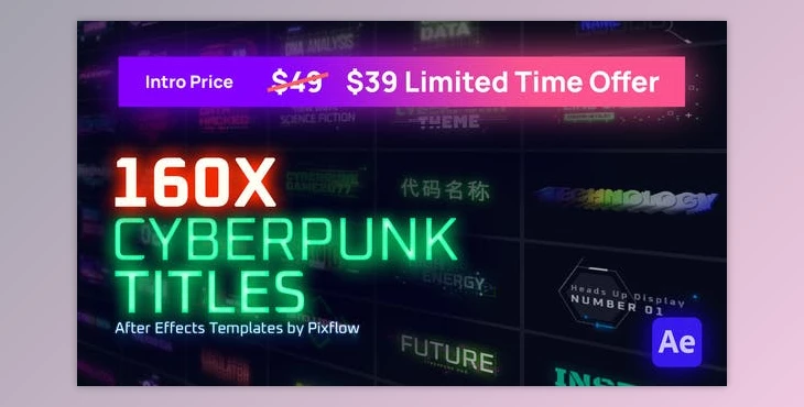 Download Cyberpunk Titles Lowerthirds and Backgrounds (Videohive 29740488) - AE Project