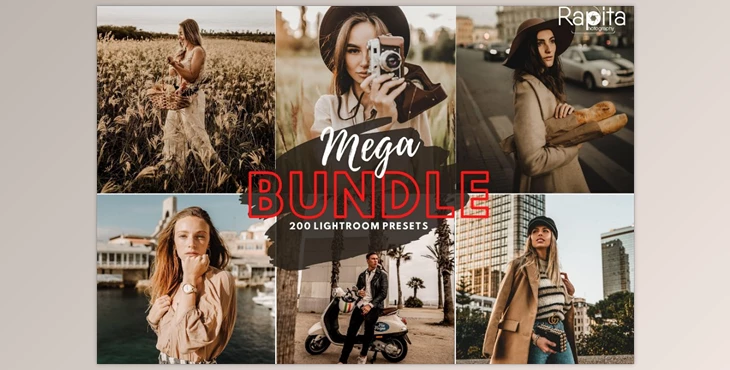 Download Mobile Lightroom Presets Bundle 200+ CreativeMarket-5608196 (XMP , DNG) - Mob And Desk