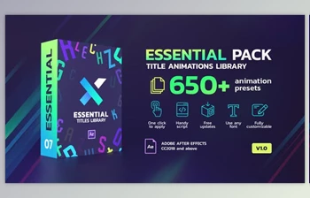 Download TypeX - Essential Pack: Title Animation Presets <span class='badge badge-warning'>Library</span> (Videohive 25736756) - AE Project