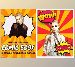 Download Comic Book Photoshop Actions CreativeMarket-5440274 (PSD, PAT, ATN)