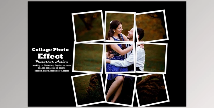 Download Collage Photo Effect PS Action CreativeMarket-5540326