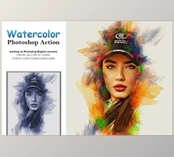 Download Watercolor Photoshop Action CreativeMarket-5232780