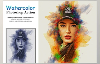 Download Watercolor <span class='badge badge-warning'>Photoshop</span> Action CreativeMarket-5232780