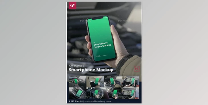 Download Phone Mockup Car Scenes 2 – GraphicRiver 29884792 (PSD)