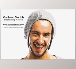 Download Cartoon Sketch Photoshop Action CreativeMarket-5241627 (ATN)