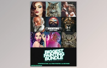 Download Painting Biggest <span class='badge badge-warning'>Bundle</span> – 10 Photoshop Actions GraphicRiver-29895309 (ATN)