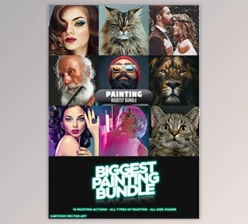 Download Painting Biggest Bundle – 10 Photoshop Actions GraphicRiver-29895309 (ATN)