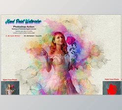 Download Hand Paint Watercolor Photoshop Action CreativeMarket-5628157 (ATN, PAT, ABR)