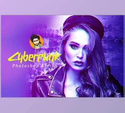 Download Cyberpunk Photoshop Action CreativeMarket-5734504 (JPG, ATN)