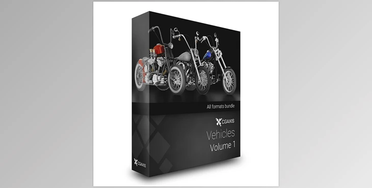 Download CGAxis Vehicles Volume 1 (BIKE, BLUE, CHOPPER, FBX, INTERIOR, MAX, MOTOR)